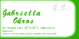 gabriella okros business card